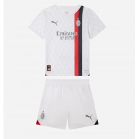 Camiseta AC Milan Yacine Adli #7 Segunda Equipación Replica 2023-24 para niños mangas cortas (+ Pantalones cortos)